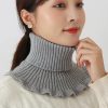 Casual Ruffles Turtleneck Knitted Collar Scarf - Image 7