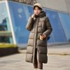 Casual Three-Proof Versatile Long Length Loose Hooded Coat - Image 3