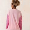 Christmas Glitter Sequined Patchwork Round Neck Loose Hoodie - Image 5