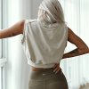 Cute Sleeveless Yoga Running Gym Workout Shirts Casual Fitness Loose Crop Top - Image 2