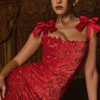 Elegant Bows Lace Birthday Party Bodycon Maxi Dress - Image 5