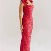 Elegant Bows Lace Birthday Party Bodycon Maxi Dress - Image 9