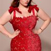 Elegant Bows Lace Birthday Party Bodycon Maxi Dress - Image 6