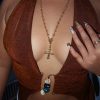 Elegant Halter V Neck Sleeveless Backless Ruched Club Crop Tops - Image 4