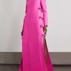 Elegant Turtleneck Retro Party Split-Side Maxi Dresses - Image 2