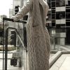 Front Pocketed Cardigan Sleek Sweater With High-Waist Skirt Three-Piece Knit Set - Image 4