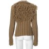 Furry Patchwork Turtleneck Long Sleeve Knitted Cardigan Top - Image 24