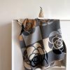 Luxury Floral Design Quality Cashmere Thick Warm Scarf - Image 14