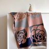 Luxury Floral Design Quality Cashmere Thick Warm Scarf - Image 4
