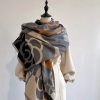 Luxury Floral Design Quality Cashmere Thick Warm Scarf - Image 12