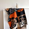 Luxury Floral Design Quality Cashmere Thick Warm Scarf - Image 7