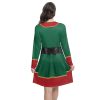 Merry Christmas 3D Printing Long Sleeve Mini Dress - Image 3
