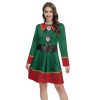 Merry Christmas 3D Printing Long Sleeve Mini Dress