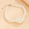 Vintage Multilevel Bead Imitation Pearl Patchwork Chain French  Necklace - Image 5