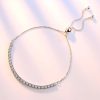 Elegant Zircon Tennis Crystal Chain Fashion Sterling Silver Bracelet - Image 2