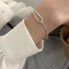 Geometric Arc Knotting Minimalist Fashion Fine Sterling Silver Jewelry Bracelets - Image 5