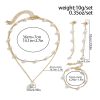 Elegant Imitation Pearl Chain Necklace With Drop Earrings - Image 3