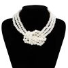 Vintage Multilevel Bead Imitation Pearl Patchwork Chain French  Necklace - Image 7