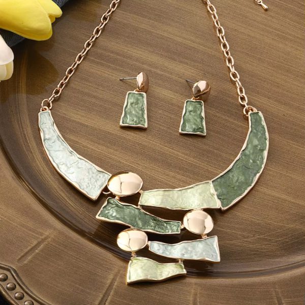 Cring Coco Fashion Round Shape Zinc Alloy Necklace Set - Image 2