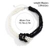 Vintage Multilevel Bead Imitation Pearl Patchwork Chain French  Necklace - Image 9