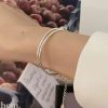 Geometric Arc Knotting Minimalist Fashion Fine Sterling Silver Jewelry Bracelets - Image 7
