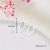 Retro Minimalist Geometric Square Detachable Triangles Stud Earrings - Image 5