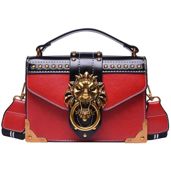 Simple Lion Head Small Square Crossbody Bag - Image 5