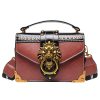 Simple Lion Head Small Square Crossbody Bag - Image 6