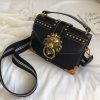 Simple Lion Head Small Square Crossbody Bag - Image 2