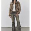 Thick Patchwork Faux Faux Fur SHort Warm Zipper Long Sleeve Elegant Jacket - Image 2