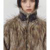 Thick Patchwork Faux Faux Fur SHort Warm Zipper Long Sleeve Elegant Jacket - Image 10
