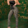 Trendy Geometric Print High Waist Butt Lift Skinny Pants