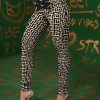 Trendy Geometric Print High Waist Butt Lift Skinny Pants - Image 3