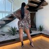 Trendy Lapel Single Breasted Leopard Print 2 Piece Set - Image 4