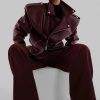 Vintage Double Zipper Long Sleeved Pocket Pu Leather High Street Jacket - Image 3
