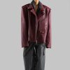 Vintage Double Zipper Long Sleeved Pocket Pu Leather High Street Jacket - Image 5