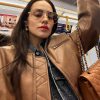 Vintage Imitation Leather O-neck Zipper Pockets Loose Short High Street Outwear Jacket - Image 7