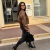 Vintage Imitation Leather O-neck Zipper Pockets Loose Short High Street Outwear Jacket - Image 14