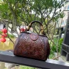 Vintage Silt Pocket Carved Leather Designer Handbags - Image 6