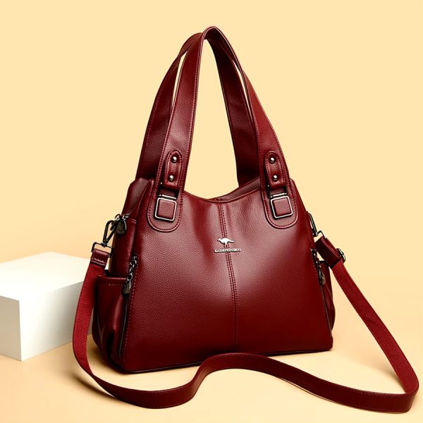 Vintage Soft PU Leather Designer Large Capacity Handbags - Image 10