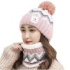 2PCS Ear Protection Plush Velvet Windproof Outdoor Hats Neck Warmer Scarf Set - Image 6