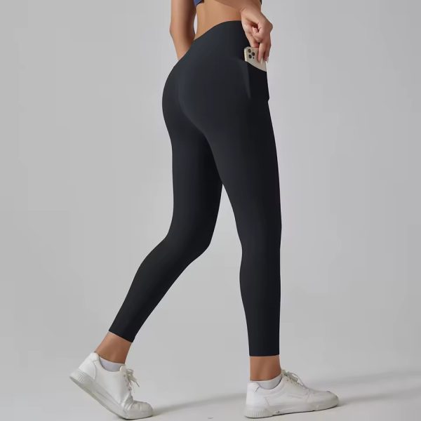 Tummy Control Running With Pockets High Waist Yoga Pants - Image 7