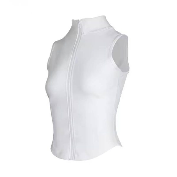 Athletic Nylon High Neck Fitness Breathable Yoga Tops - Image 9