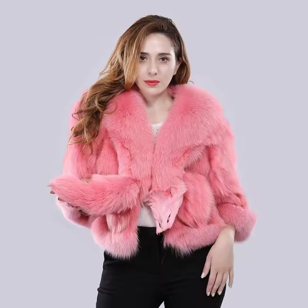 Casual Authentic Genuine Warm Fox Fur Shawl - Image 5