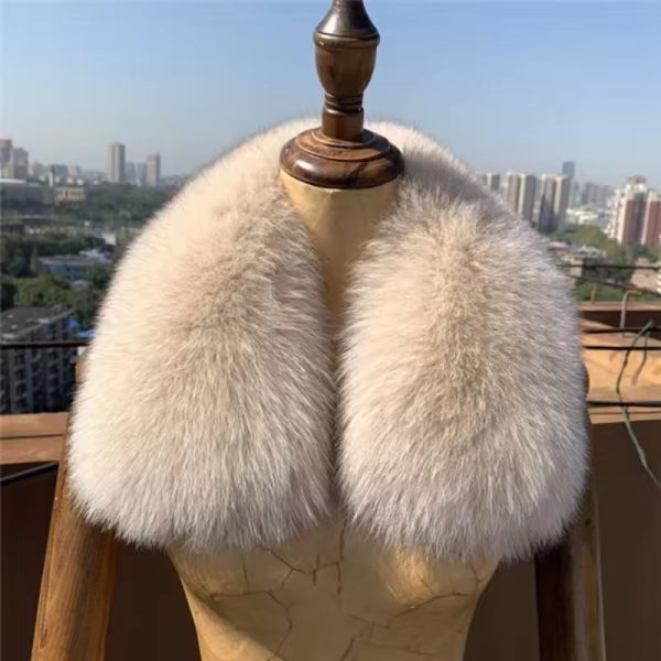 Casual Genuine Square Collar Fox Fur Collar Short Scarves - Image 20