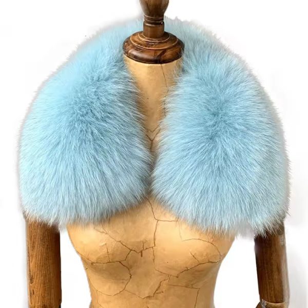 Casual Genuine Square Collar Fox Fur Collar Short Scarves - Image 16