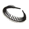 Casual Rhinestone Hair Hoops Bands Tooth Elastic For Shiny Hair Headbands - Image 2