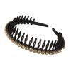 Casual Rhinestone Hair Hoops Bands Tooth Elastic For Shiny Hair Headbands - Image 3
