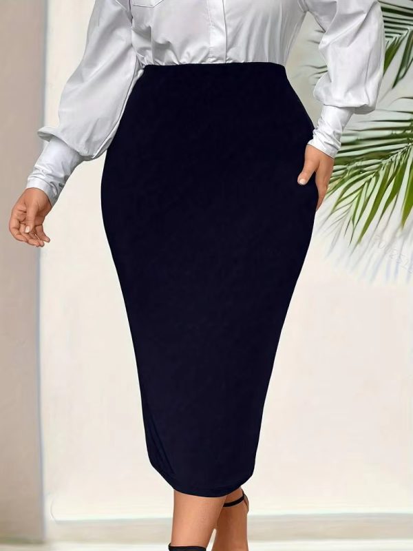 Casual Sheath Bodycon High Waist Plus Size Slim Skirts