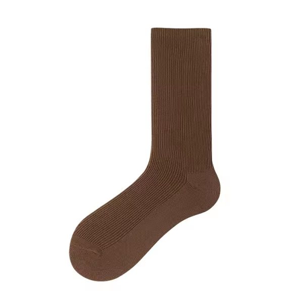 Casual Simple Solid Color Warm Middle Tube Cotton Socks - Image 5